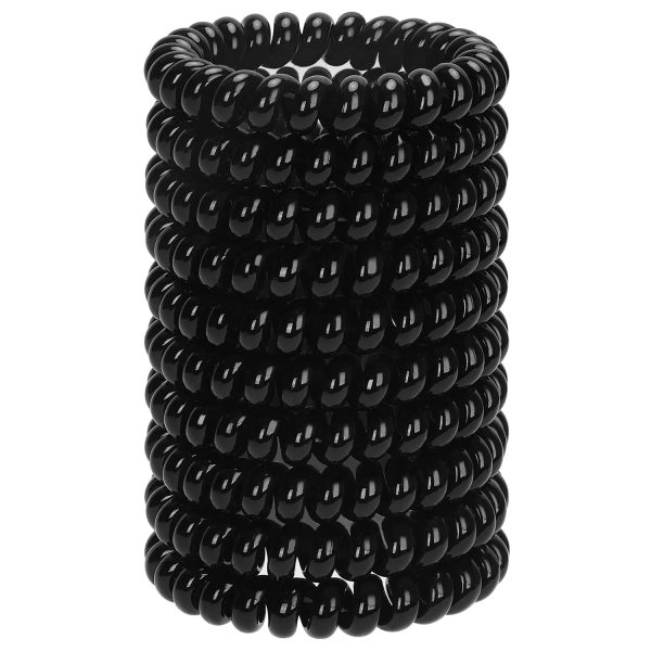 Spiral Hair Ties for Women, 10-Pack Traceless No-Damage Ponytail Holders, Coils Hair Bands for Girls, Assorted Colors