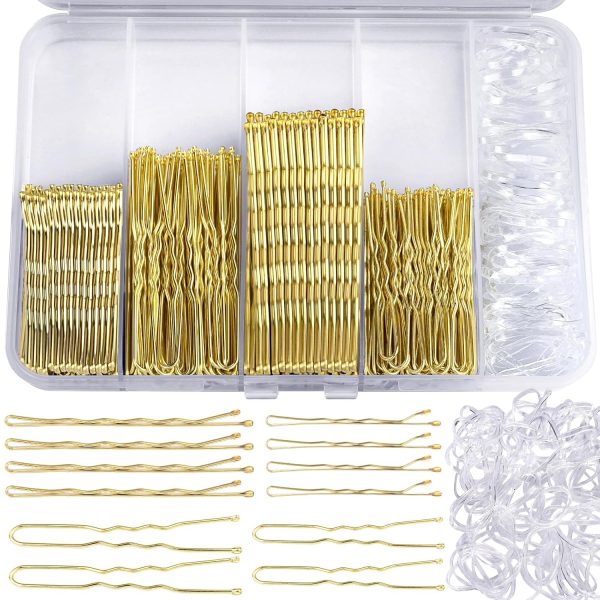 300pcs Blonde Bobby Pins Hair Pins 100 Bobby Pins Blonde Hair 2" 2.75",100 Hair Pins for Women 2" 2.36" 100 Hair Bands Kit